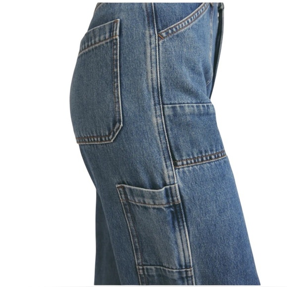 EUC Favorite Daughter The Mischa Super High Rise Utility Jeans in Paris -Size 34 - Picture 3 of 15